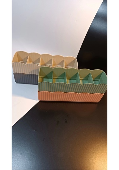 Çekmece İçi Düzenleyici Organizer 1 Adet 5 Gözlü Çorap Kravat Saklama Kutusu Plastik Çok Renkli Diğer