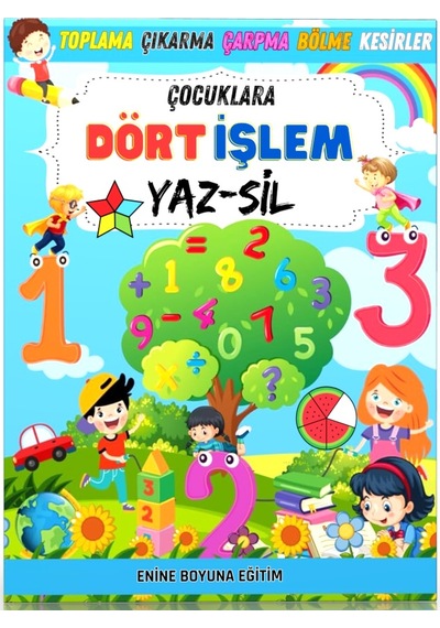 Çocuklara Dört İşlem Yaz - Sil Kitabı