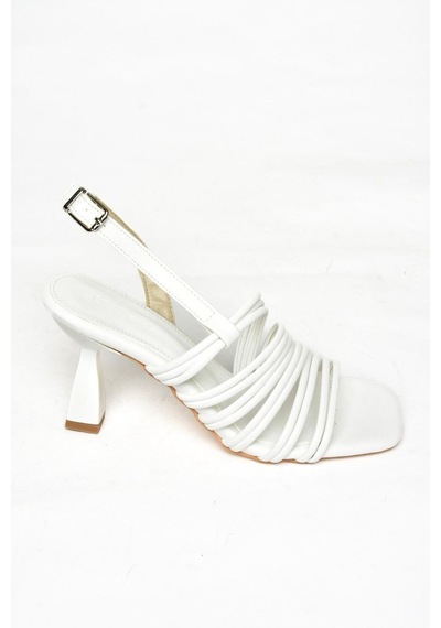 Fox Shoes S774520109 Beyaz Kalın Topuklu Kadın Ayakkabı Beyaz