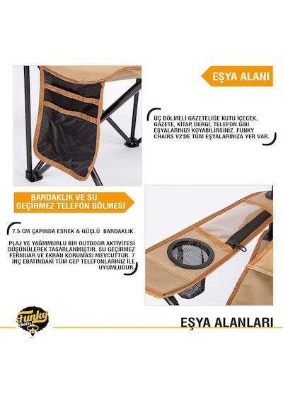 Cool Ice Toprak Lüks Kamp Sandalyesi Xl
