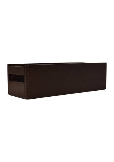 Siyah Ahşap Organizer 32x11x9cm Çok Amaçlı Kullanım