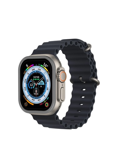 Newface Apple Uyumlu Watch Ultra 49mm Alüminyum Kasa Cam Ekran Koruyucu Semeglbl - 51 - Gri