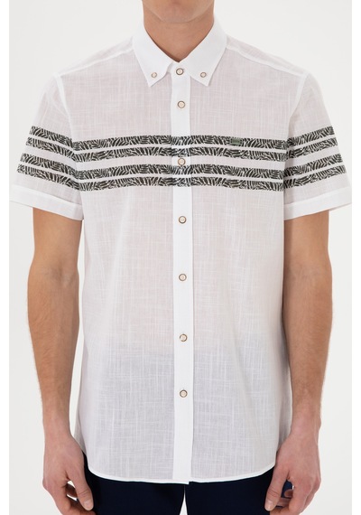 U.s. Polo Assn. Erkek Koyu Haki Gömlek Kısa Kollu 50305921-vr111 Koyu Haki