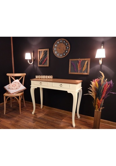 Wooding 120 Cm Çekmeceli Masif Krem Naturel Dresuar (548588647) Krem