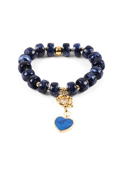 Gold Detaylı Lastikli Boncuk Bileklik S26blk010 Us26blk01074 Çok Renkli