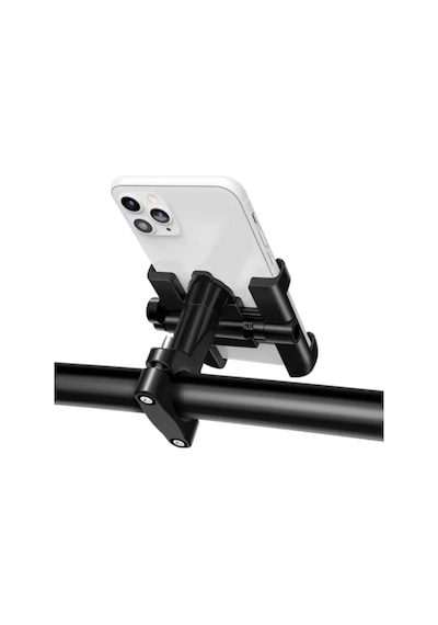 360 Derece Ayarlanabilir Gidon Bağlantılı Metal Alyanlı Motorsiklet Ve Bisiklet Telefon Tutucu