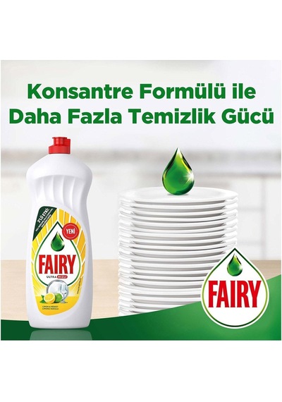 3000 Ml Ultra Hızlı 3'lü Etki Sıvı Bulaşık Deterjanı Limon Ve Misket Limonu Kokulu 1500ml X2