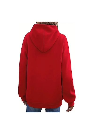 Perfectly Baskılı Oversize Sweatshirt Kırmızı