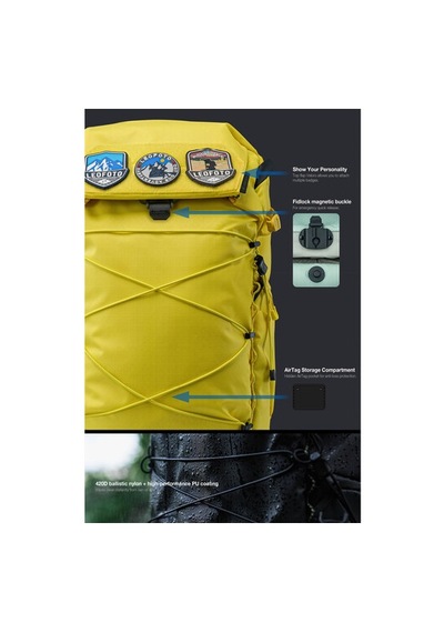 Leofoto All-in-one Travel & Outdoor Camera Backpack With Medium Insert Black, 35l