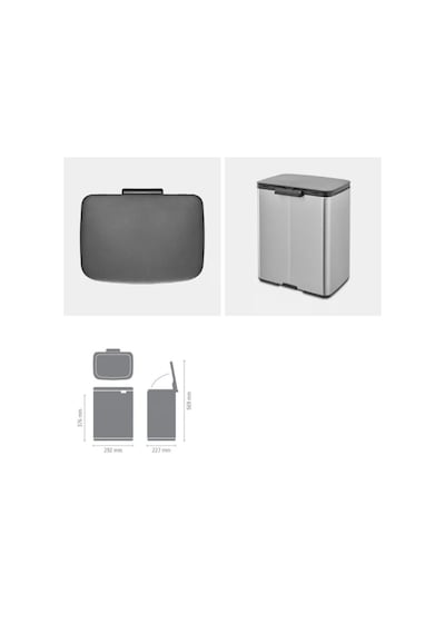 Brabantia Bo Fpp Matt Steel Çöp Kutusu 12lt Çelik