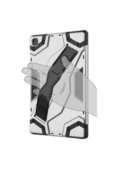 Galaxy Uyumlu Tab A7 10.4 T500 2020 Kılıf Defens Standlı Ultra Koruma Armor Zırh Silikon Arka Kapak