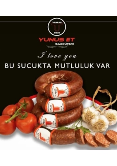 Yunus Et Şarküteri Yunus Et Hakiki Afyon Sucuğu %100 Dana Sucuk 1 KG
