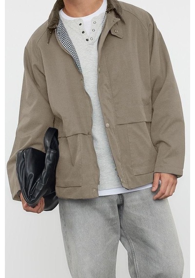 Ersefa Tasarım Düz Astarlı Yaka Standart Regular Ceket Unisex Regular Fi Taş