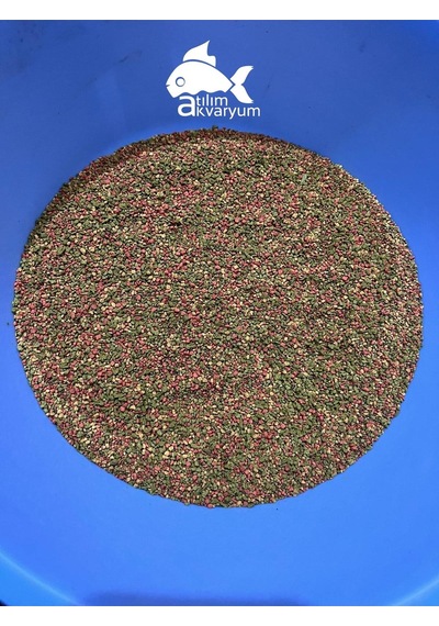 Özel Karışım Ciklet Balığı Yemi, Ekstra Canlı Renkler Karışık Yem 500 Gram Paket
