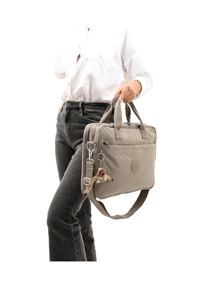Ss 3027 Unisex Krinkıl Suya Dayanıklı Laptop Bölmeli Çapraz-el Askılı Evrak Ve Laptop Çantası Kum