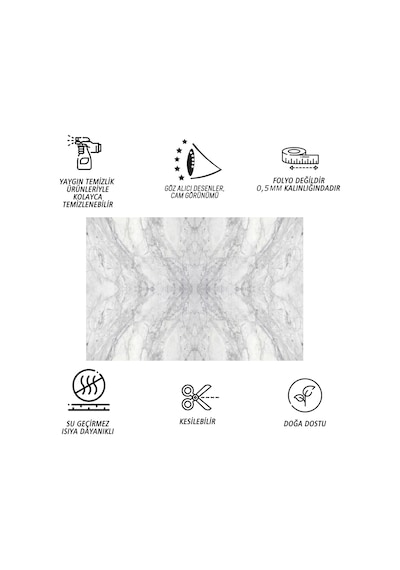Tink Kendinden Yapışkanlı Gri Ağ Desenli Pvc Panel 41x62 Cm
