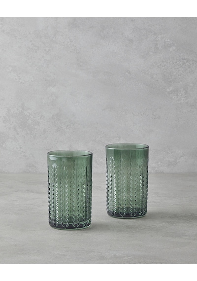 English Home Plantopia Cam 2'li Bardak 400 Ml Yeşil