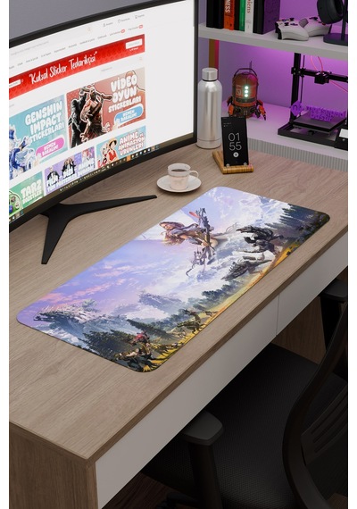 Horizon Zero Kaymaz Dikişli Kauçuk Oyuncu Mousepad V1 - 70x30 Xl Gaming Mouse Pad Fare Altlığı
