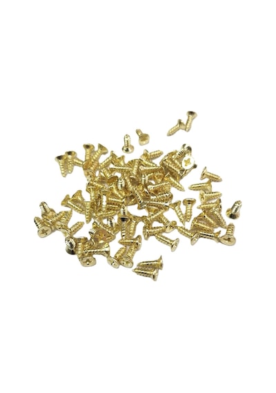 Sarı 1000 Adet Klips Vidası 2,2x6,5 Mm Yhb - Konik Başlı Kutu, Sandık, Ayak, Askı, Mini Vida 0-8