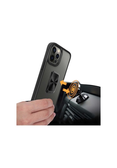 Zore Apple Uyumlu iPhone 12 Pro Max  V-bax Kılıf-siyah Siyah