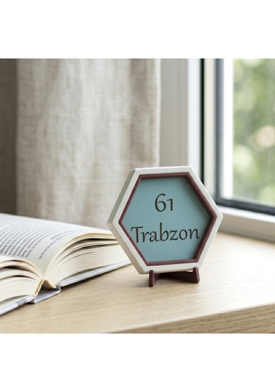 61 Trabzon Temalı Minimalist Dekoratif Obje, Estetik Şehir Hatırası Ve Değerli Anı Hediyesi 10x10 Cm