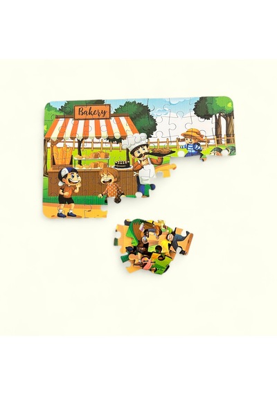 Esatoys Ahşap Chef Mini Puzzle 4 Yaş 54 Parça