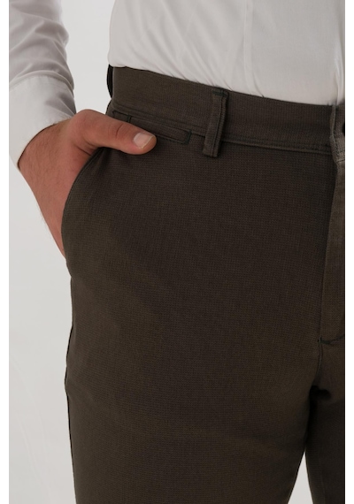 Notra Klasik Kesim Kışlık Kumaş Gabardin Boru Paça Erkek Pantolon Yeşil