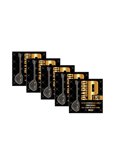 Piarro PR20E Elektro Bağlama Teli Takımı 5 Takım( Topuzlu )