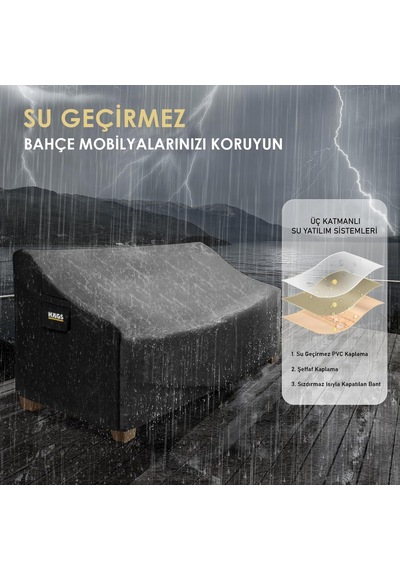 Haegs Tek Kişilik Bahçe Koltuk Örtüsü, Koruma Kılıfı, Su Geçirmez Açık Hava Bahçe Mobilya Kılıfları, Dı Çok Renkli