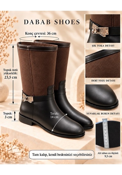 Dabab Shoes Frost Kadın Acı Kahve Cilt Ve Deri Tozu Garnili Metal Toka Detaylı Sıcak Astarlı Kaymaz Taban 3 Cm Topuklu Orta Konç Çizme Acı Kahverengi Dabab Shoes Frost Kadın Acı Kahve Cilt Ve Deri Tozu Garnili Metal Toka Detaylı Sıcak Astarlı Kaymaz Taban 3 Cm Topuklu Orta Konç Çizme Acı Kahverengi