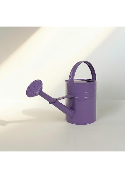 Olivia 3,5 Litre Metal Çiçek Bahçe Sulama Kabı Modern Dekoratif Çok Amaçlı Sulak Mor