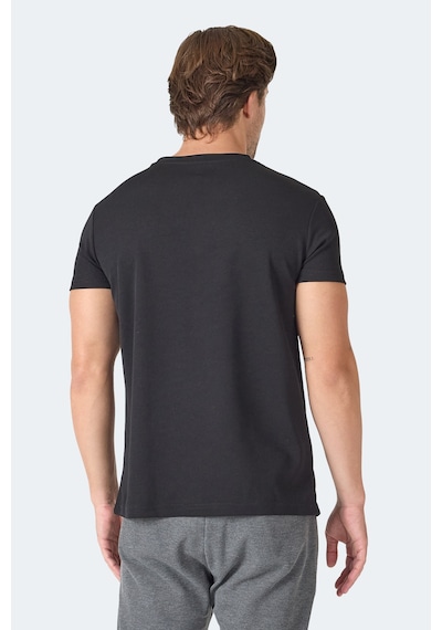 Slazenger OMAR KTN Erkek  Siyah Tişört