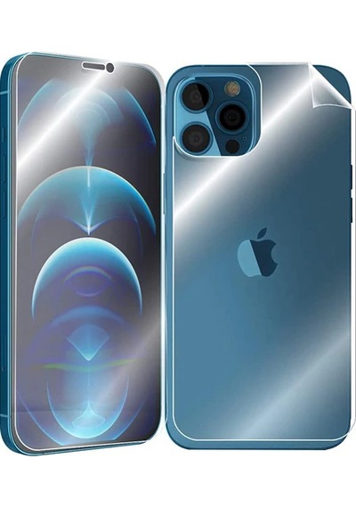 iPhone Uyumlu 12 Pro Max 6.7 Film Ön Arka Full Koruyucu Membran Nano Hidrojel Koruyucu Set-1852