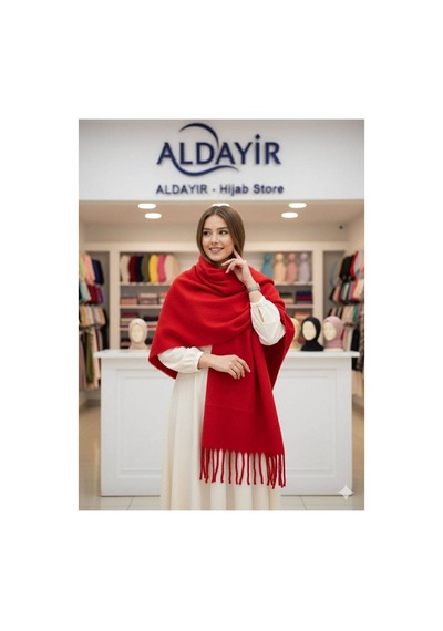 Aldaıyr Ormos Sıcak Tutan Soft Touch Erkek Kaşkol Atkı Kırmızı