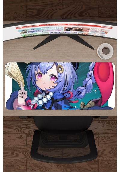 Qiqi Genshin Impact Anime Gacha V2 - 70x30 Xl Gaming Mouse Pad Fare Altlığı