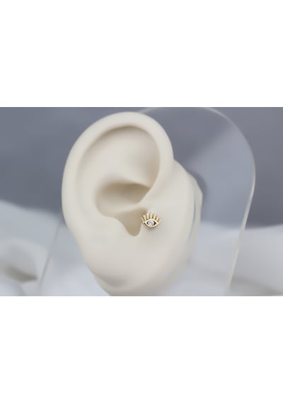 Glorria Altın Göz Tragus Piercing Çok Renkli 23924105
