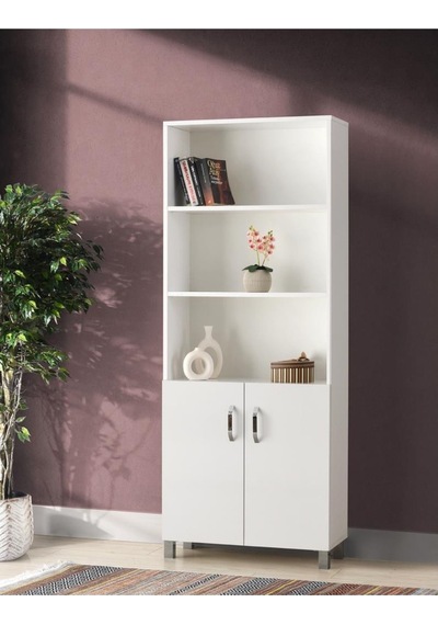 Buket Dolaplı 5 Raflı Kitaplık 70x32x178cm 001