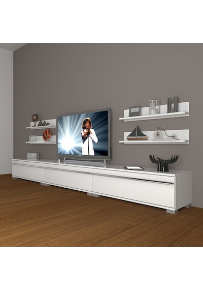 Decoraktiv Eko 270r Mdf Tv Ünitesi Tv Sehpası Parlak Beyaz