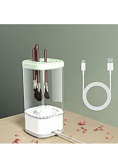 Usb Kablolu Makyaj Fırçası Temizleme Makinesi Allık Pudra Fondöten Temizleme Cihazı Karışık Renk