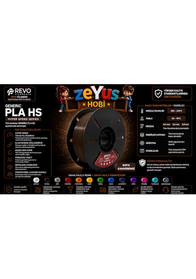 Generic Pla Hs Hyper Speed Filament Koyu Kahverengi 1.75 Mm 1000 Gr Koyu Kahverengi Filament