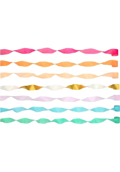 Meri Meri - Bright Crepe Paper Streamers - Renkli Kağıt Şeritler 0 - 99