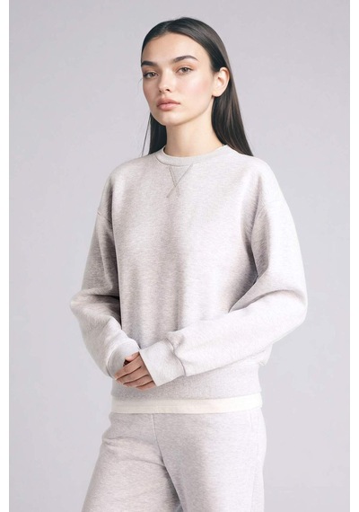 Defacto Relax Fıt Basıc Sweatshirt H2149ax25wngr93 Gri-gr93
