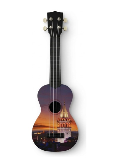 Soprano Ukulele Galata Desenli Kapak