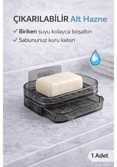 Buççin Online Mağaza Alt Hazneli Katı Sabunluk Duvara Monte Ve Tezgah Üstü Kullanıma Uygun Akrilik Çok Renkli