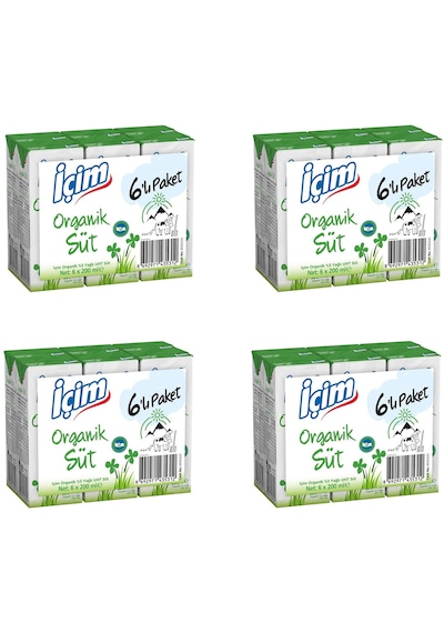 İçim Organik Süt 200 Ml X 24 Adet