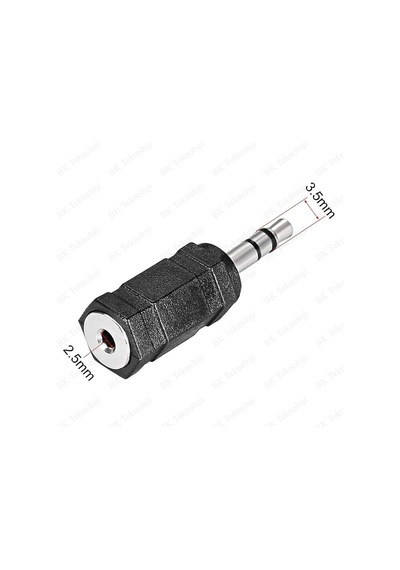 3.5mm Erkek To 2.5mm Dişi Stereo Mic Ses Kulaklık Jak Adaptörü Dö