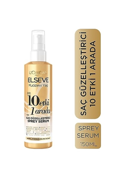 L Oréal Paris Elseve Mucizevi Yağ 10 Etki 1 Arada Saç Güzelleştirici Sprey Serum 150ml