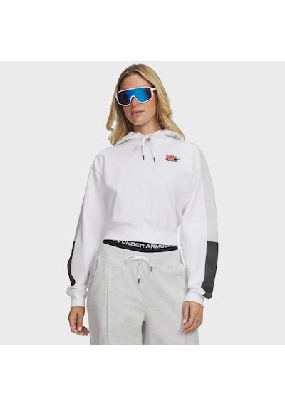 Under Armour Sport Terry Trend Kadın Beyaz Polo Yaka Tişört