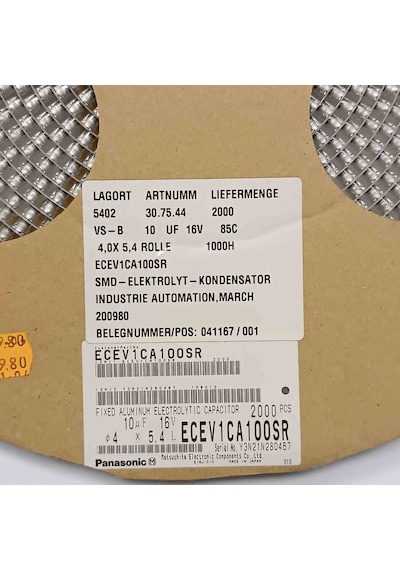 Ecev1ca100sr 10mf 16v 4x5.4 Smd Kondansatör 100 Adet