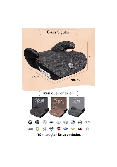 Baby Home 905 Gotime 15 36 Kg Yükseltici Oto Koltuğu Gri